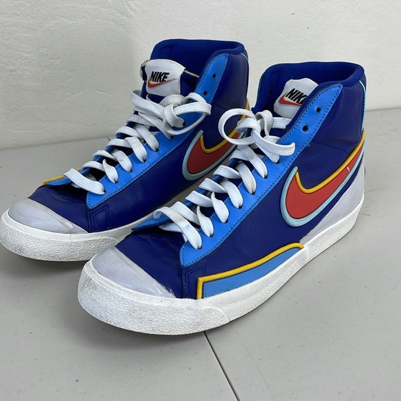 Nike Blazer Mid 77 Infinite D/MS/X Deep Royal Blue Copa Chile Red Men DA7233-400 - Picture 2 of 13